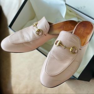 GUCCI Princeton Leather Slipper Light Pink